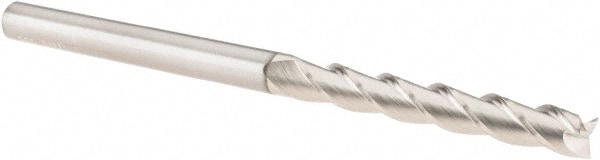 SGS 34861 Square End Mill: 1/4 Dia, 1-3/4 LOC, 1/4 Shank Dia, 4 OAL, 3 Flutes, Solid Carbide Image