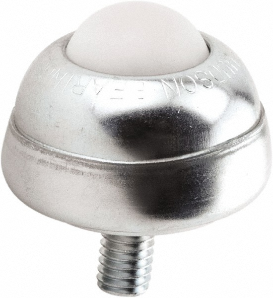 Hudson Bearing Ball Transfer 25.4 mm Ball Dia, Nylon, Round Base