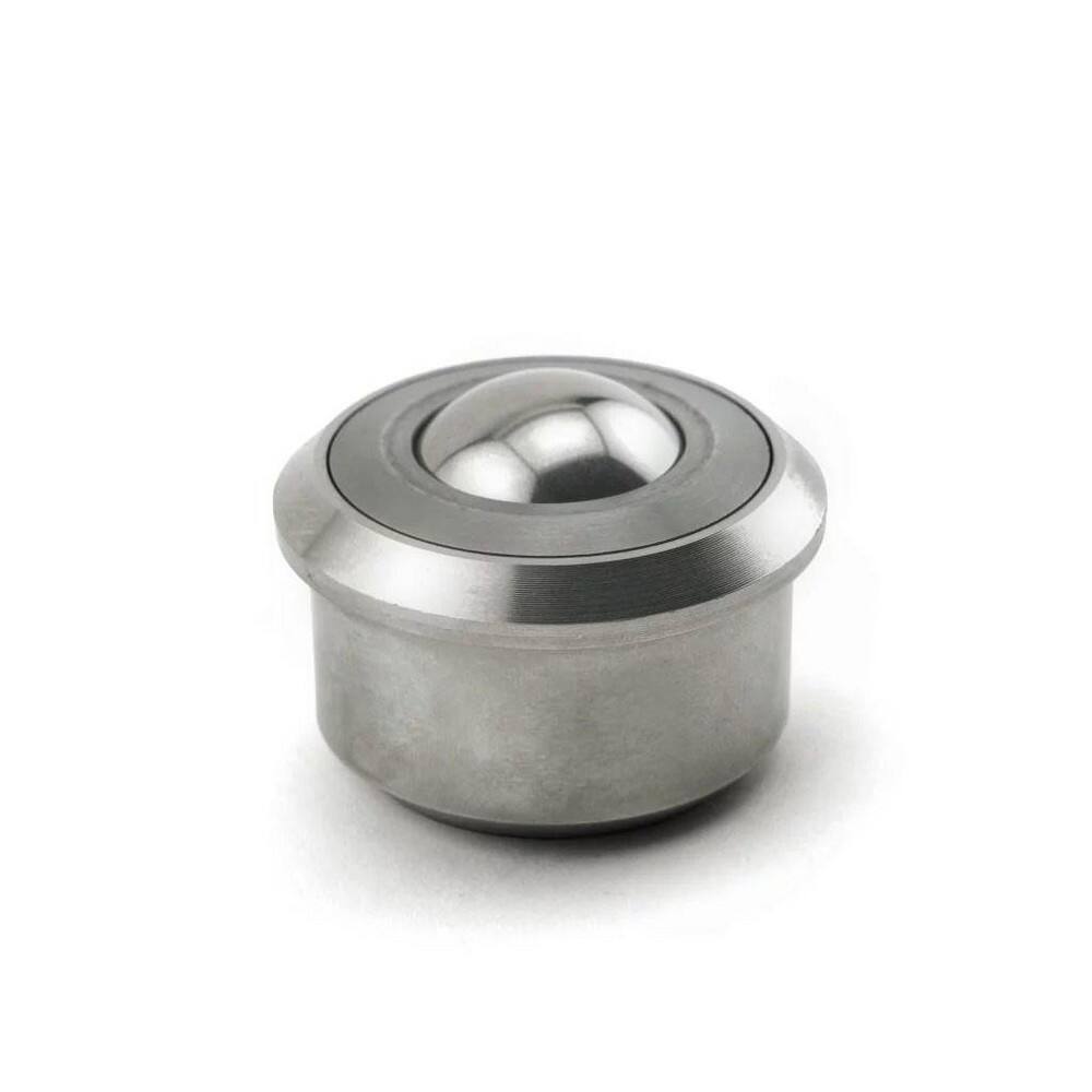 Ball Transfer: 30.16 mm Ball Dia, Stainless Steel, Square Base