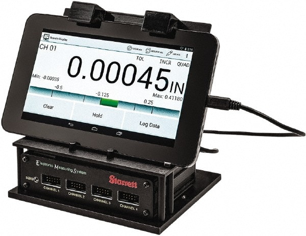 Starrett RMS2704 Remote Displays & Counters; Display Type: Color LCD ; Output Type: Digital ; Minimum Measurement (Decimal Inch): 0.0000 ; Maximum Measurement (Decimal Inch): 4.0000 ; Accuracy (%): 0.0100 ; Resolution (Decimal Inch): 0.00005 Image