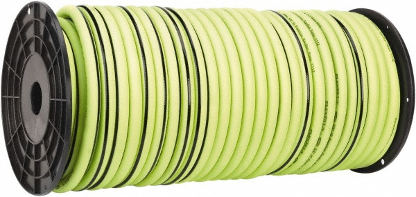Garden Hose: 250 ft, Green, Hybrid Polymer, 165 psi - Hybrid Polymer, 165 Max psi, All Season Green