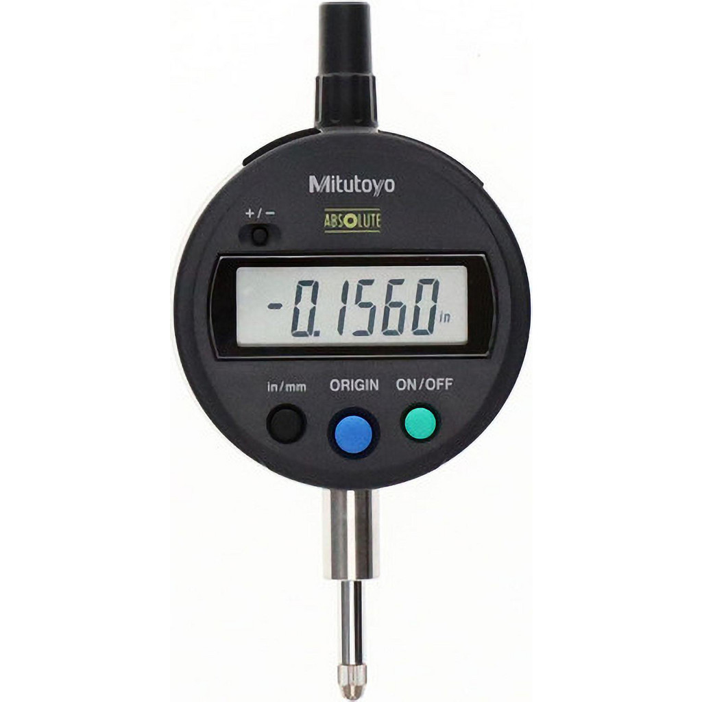 Mitutoyo Digital Electronic Drop Indicator: +/-0.0001" Accuracy, Flat Back, 2.3000" Dial Dia - IP42 | Part #543-793B-12