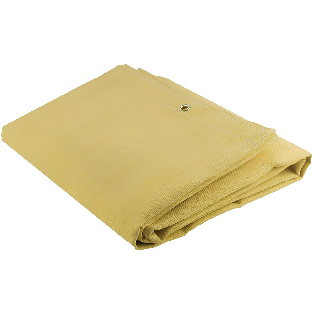 Welding Curtain / Fire Blanket - Fiberglass Silicone Coated, 2x2.2m, With Window & Grommets, Heat Resistant To 550°C (1022°F)