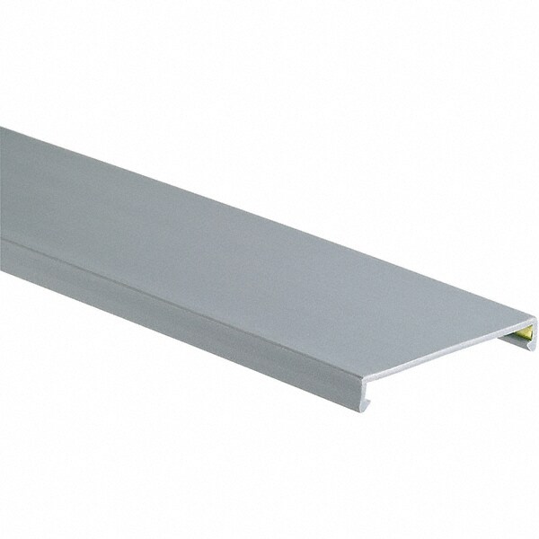 Wire Duct Cover: Flush Cover, Gray, 4 Wide, CE, CSA Certified, RoHS Compliant"