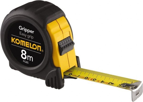 Komelon - Tape Measure: 26' Long, 25 mm Width, Yellow Blade - 43110840 -  MSC Industrial Supply