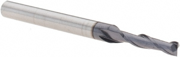 Square End Mill: 2 Flutes, Solid Carbide