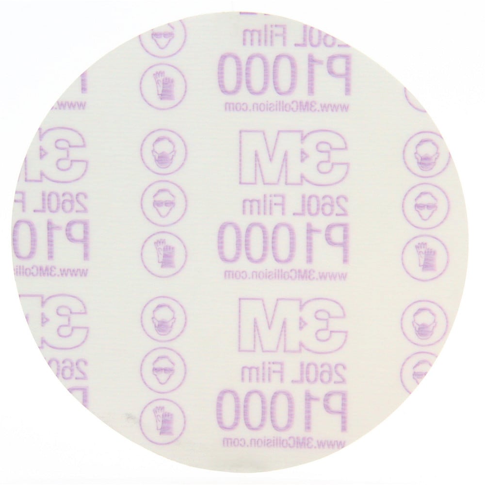 Hook & Loop Disc:  6" Dia,  1000 Grit,  Aluminum Oxide