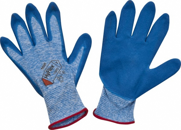 Series 11-920 General Purpose Work Gloves: Small, Nitrile-Coated Heather Nylon