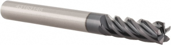 Accupro 546NL7500060C11 Corner Radius End Mill: 3/4" Dia, 1" LOC, 0.06" Radius, 5 Flutes, Solid Carbide 