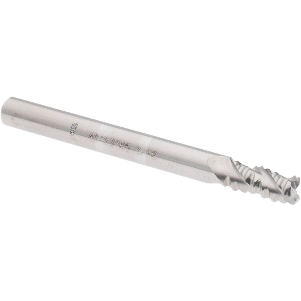 Accupro 12176799 Corner Radius End Mill: 3/16" Dia, 3/8" LOC, 0.03" Radius, 3 Flutes, Solid Carbide Image