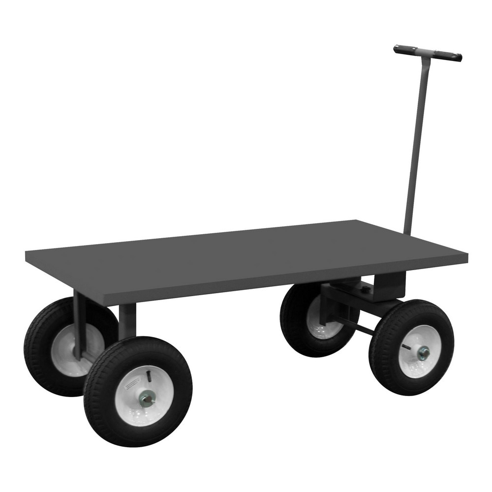 Durham 5WT-2448-12PN-9 5th Wheel Wagon Truck: Solid, Cold-Rolled Steel Platform, 24" Platform Width, 48" Platform Length, 18-1/4" Platform Height 