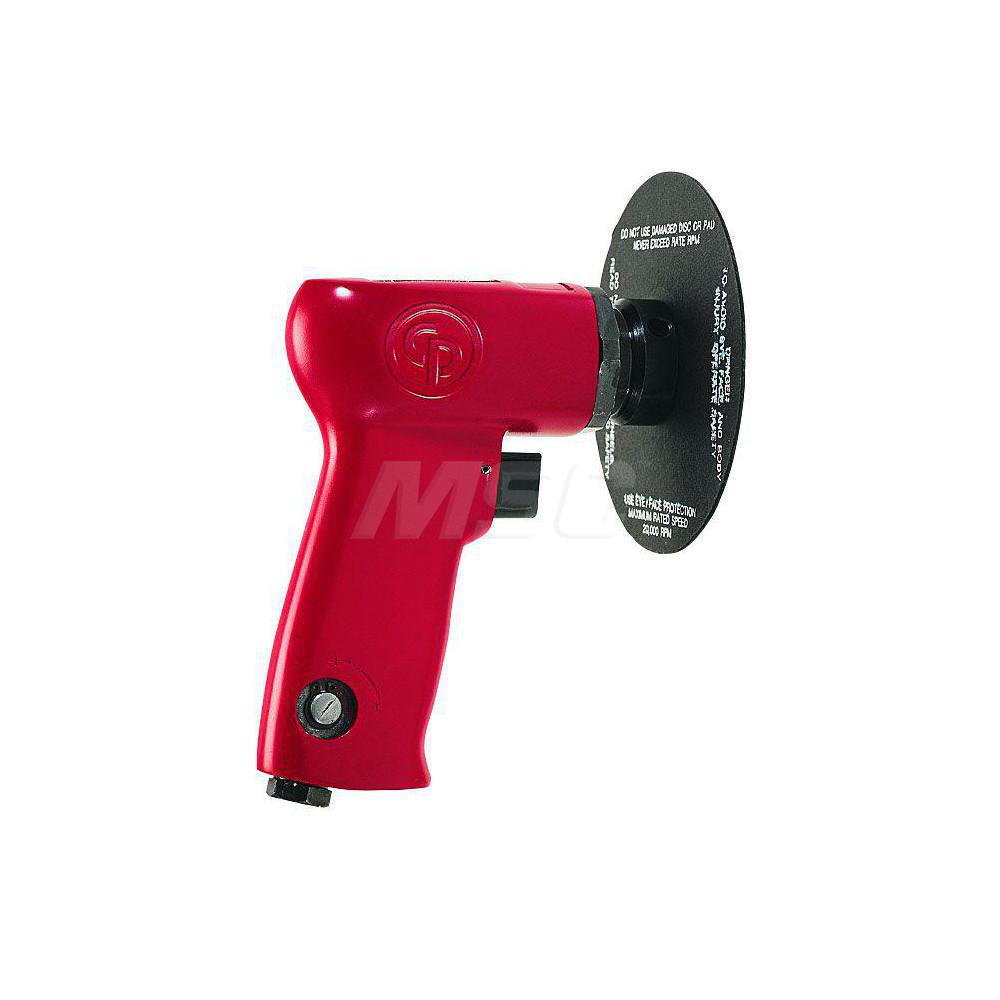 Air Handheld Disc Sander: 3, 4.5 & 5.5'' Pad Dia, 14,000 RPM - 90 psi, 1/4'' Inlet