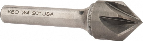 Keo 55808 3/4" Head Diam, 3/8" Shank Diam, 6 Flute 90° Solid Carbide Countersink Image