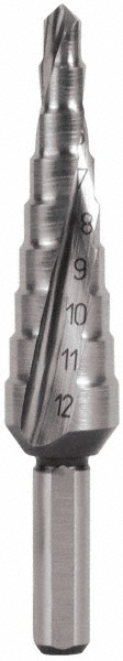 Hertel SDD43274562 Step Drill Bits: Cobalt, 9 Hole Sizes Image