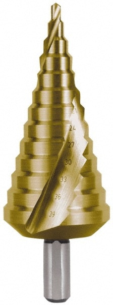 Hertel SDD43274828 Step Drill Bits: High Speed Steel, 13 Hole Sizes Image