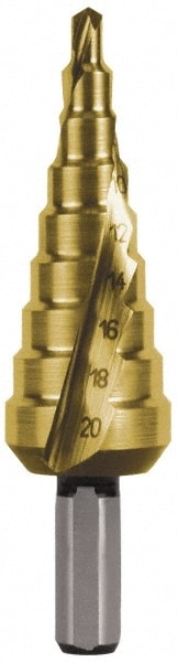 Hertel SDD43274844 Step Drill Bits: High Speed Steel, 9 Hole Sizes Image