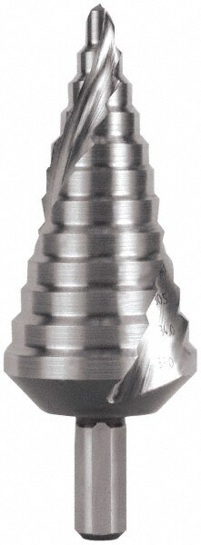 Hertel SDD43274869 Step Drill Bits: High Speed Steel, 12 Hole Sizes Image