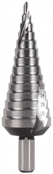 Hertel SDD43274885 Step Drill Bits: High Speed Steel, 14 Hole Sizes Image