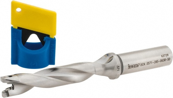 Iscar 3202636 Replaceable Tip Drill: 0.571 to 0.587 Drill Dia, 2.85" Max Depth, 0.625 Straight-Cylindrical Shank Image