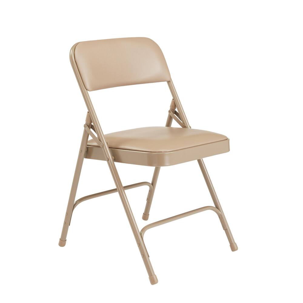 Pack of (4) 18-3/4" Wide x 20-1/4" Deep x 29-1/2" High, Vinyl Folding Chairs with Vinyl Padded Seat