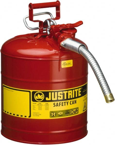 Justrite. 7250130 Safety Can: 5 gal, Steel 