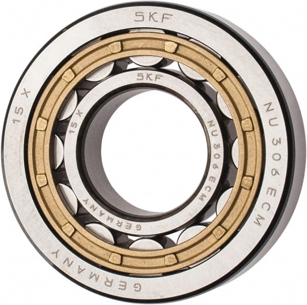 SKF NU 306 ECM 30mm Bore Diam, 72mm Outside Diam, 19mm Wide Cylindrical Roller Bearing Image