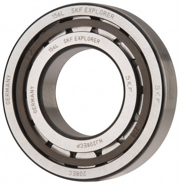 SKF NJ 208 ECP 40mm Bore Diam, 80mm Outside Diam, 18mm Wide Cylindrical Roller Bearing Image