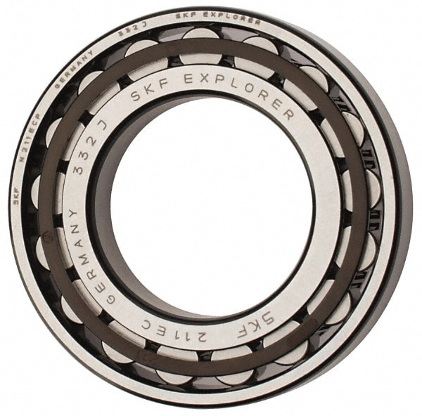 SKF N 211 ECP 55mm Bore Diam, 100mm Outside Diam, 21mm Wide Cylindrical Roller Bearing Image