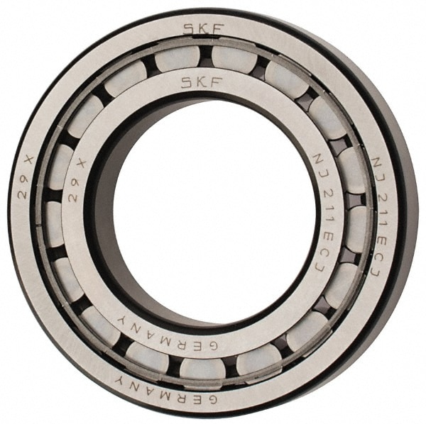 SKF NJ 211 ECJ 55mm Bore Diam, 100mm Outside Diam, 21mm Wide Cylindrical Roller Bearing Image