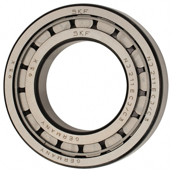 SKF NJ 211 ECJ/C3 55mm Bore Diam, 100mm Outside Diam, 21mm Wide Cylindrical Roller Bearing Image