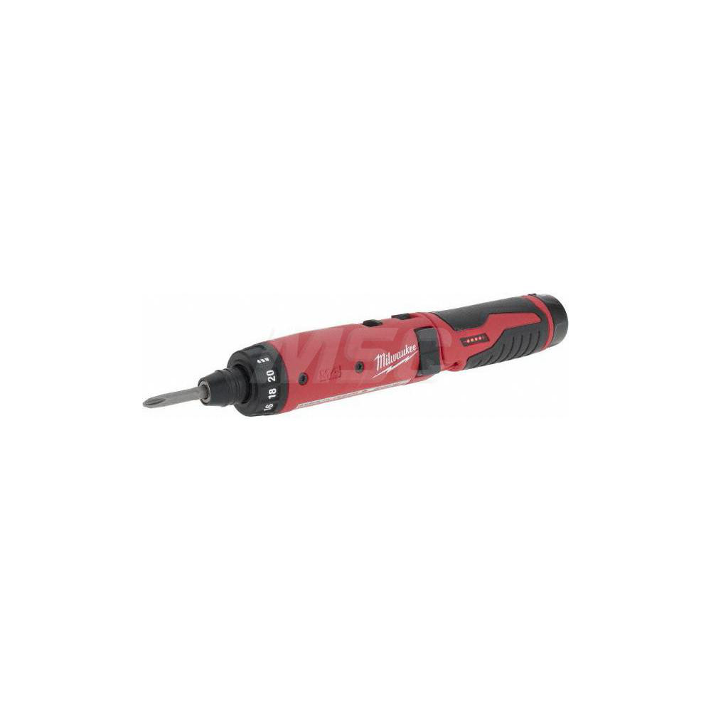 Milwaukee Tool Cordless Screwdriver 4V, 1/4" Bit Holder, 44 in/lb, 2