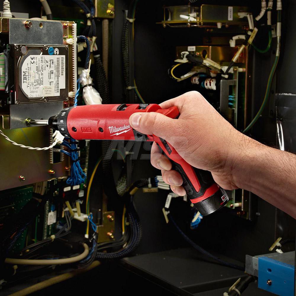 Milwaukee Tool Cordless Screwdriver 4V, 1/4" Bit Holder, 44 in/lb, 2