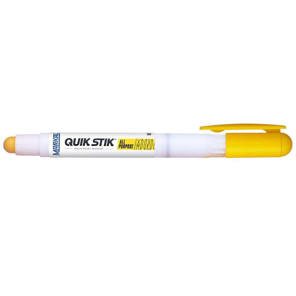 Markal Quick Stik Mini Solid Paint Crayon Yellow, 12/Box (61127)
