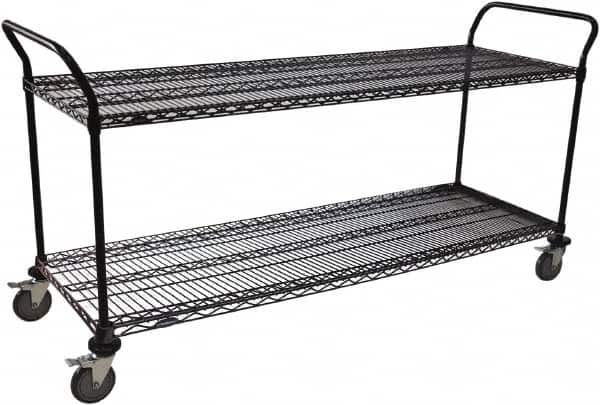 Wire Utility Cart: Steel, Black