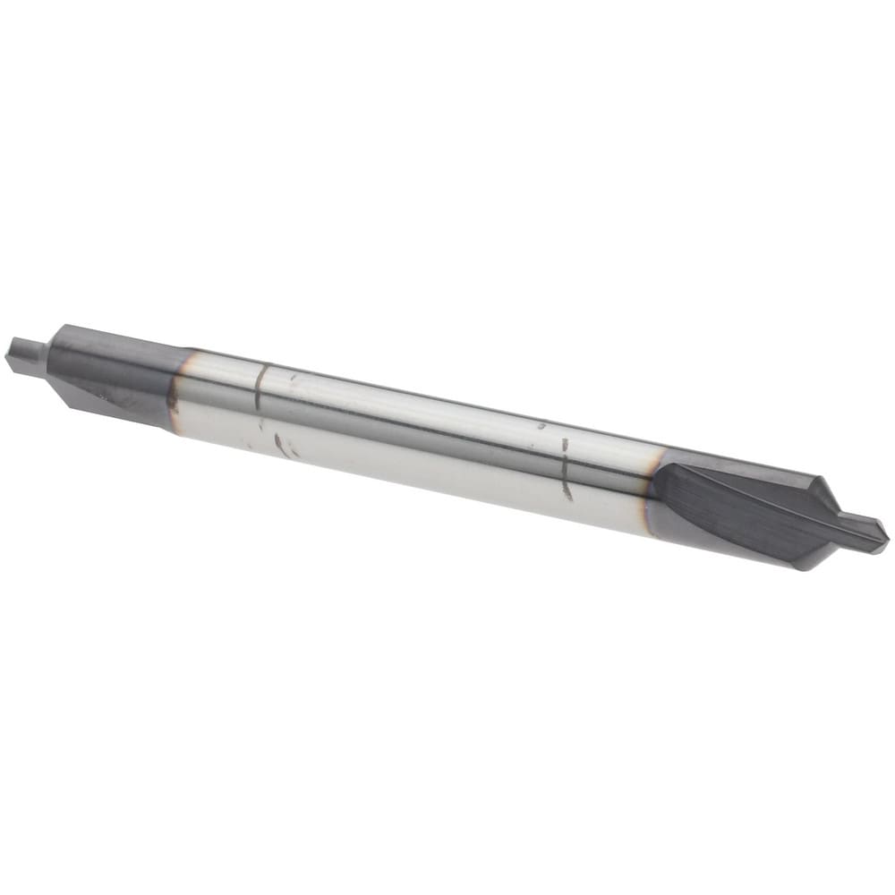 Combo Drill & Countersink: #2, 3/16" Body Dia, 1180, Solid Carbide