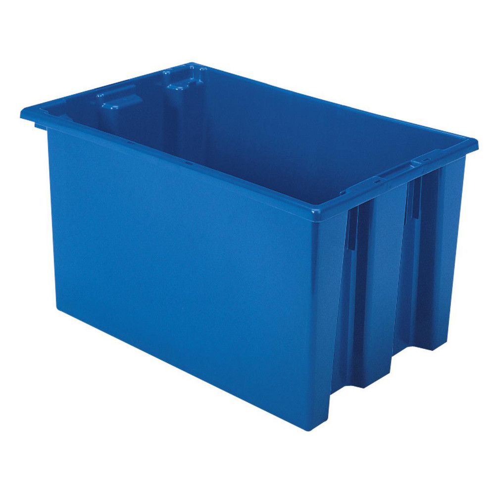 Bins: Bin Style: Nest & Stack Storage Tote; Shape: Rectangle; Material Family: Polyethylene; Overall Width (Inch): 15-1/2