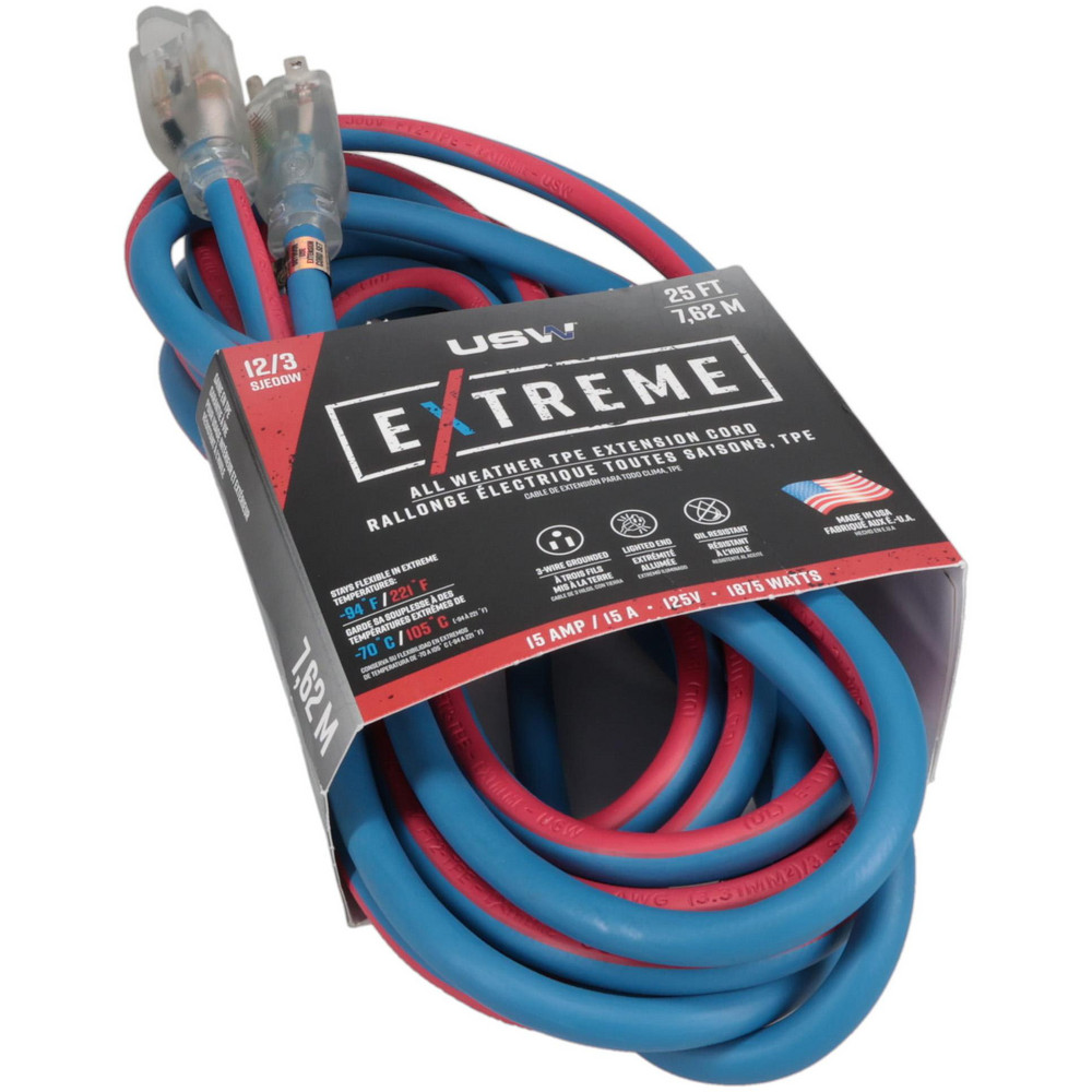 Value Collection - 25', 12/3 Gauge/Conductors, Blue/Pink Indoor