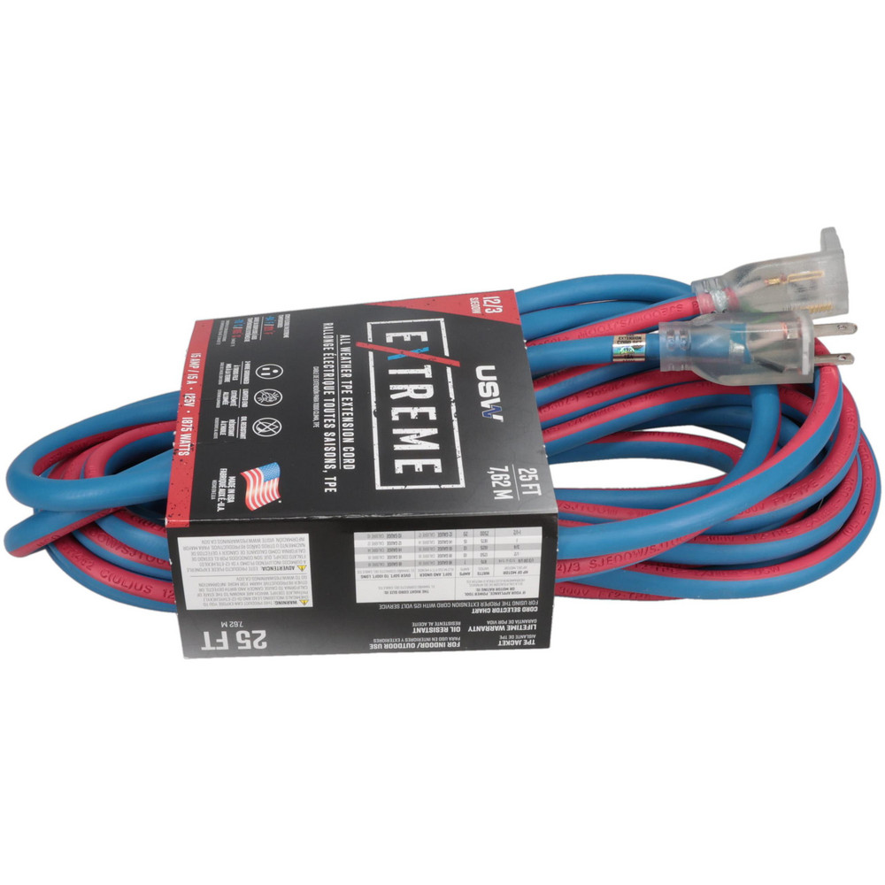 Value Collection - 25', 12/3 Gauge/Conductors, Blue/Pink Indoor