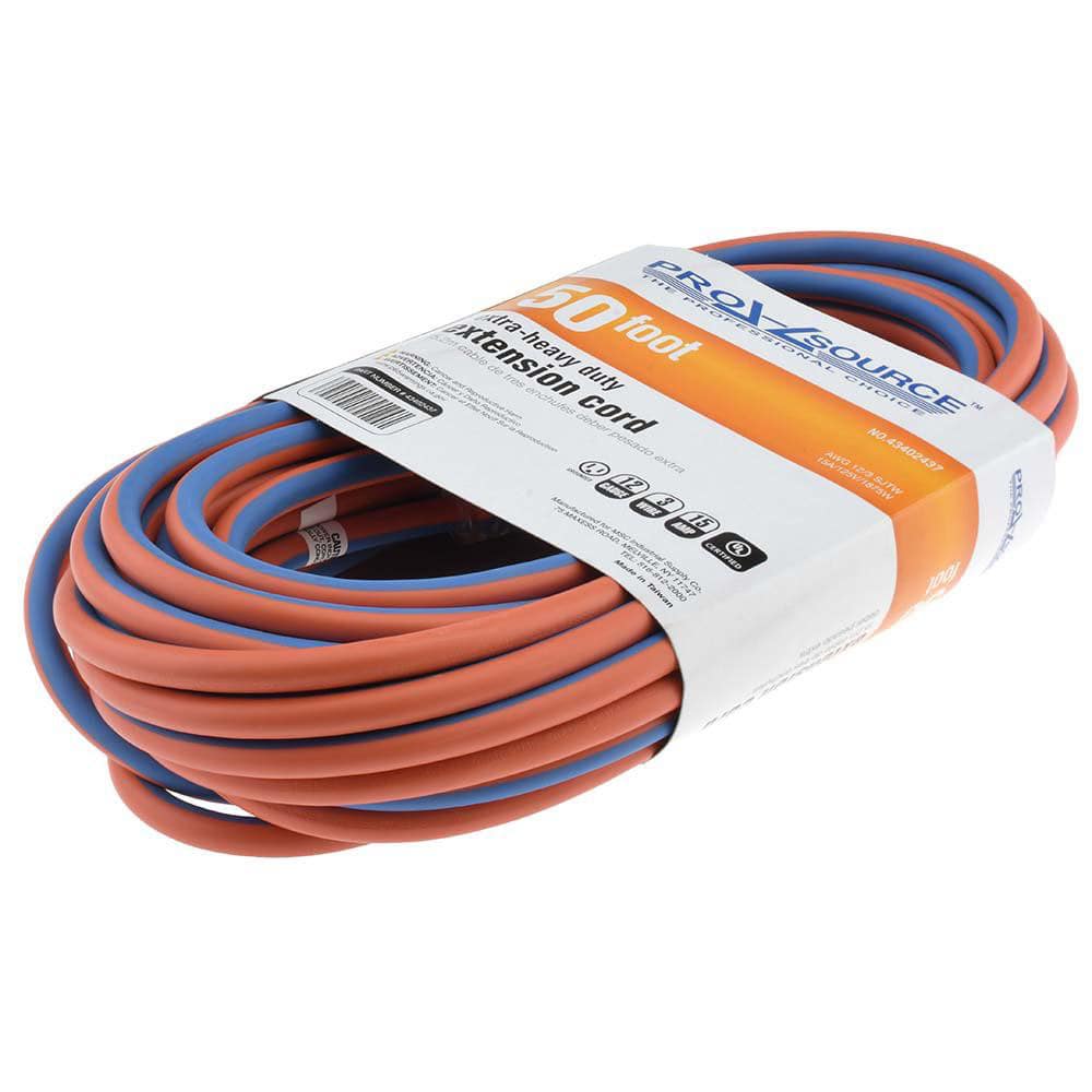 50', 12/3 Gauge/Conductors, Orange/Blue Outdoor Extension Cord
