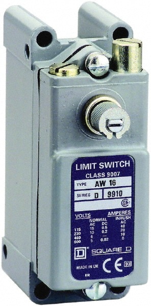 General Purpose Limit Switch: SPDT, NC, Rotary Head, Side