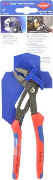 Knipex 87 02 180 SBA Tongue & Groove Plier: 1-1/2" Cutting Capacity, Self Grip Jaw 