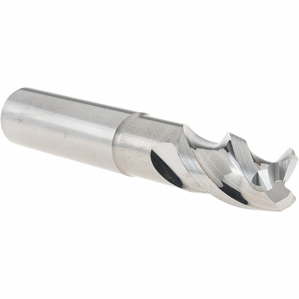 Iscar 5622951 Corner Radius End Mill: 1/2" Dia, 3/4" LOC, 0.09" Radius, 3 Flutes, Solid Carbide Image