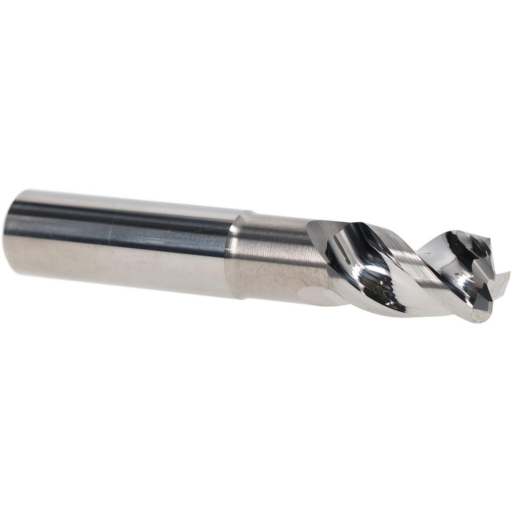 Corner Radius End Mill: 1/2" Dia, 3/4" LOC, 0.09" Radius, 3 Flutes, Solid Carbide