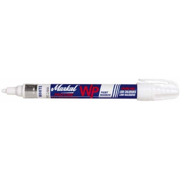 Markal - Solid Paint Marker: White, Bullet Point - 30629745 - MSC  Industrial Supply