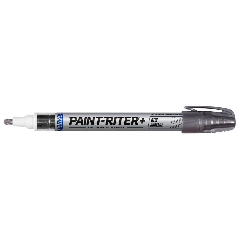 Liquid paint marker for oily surface marking