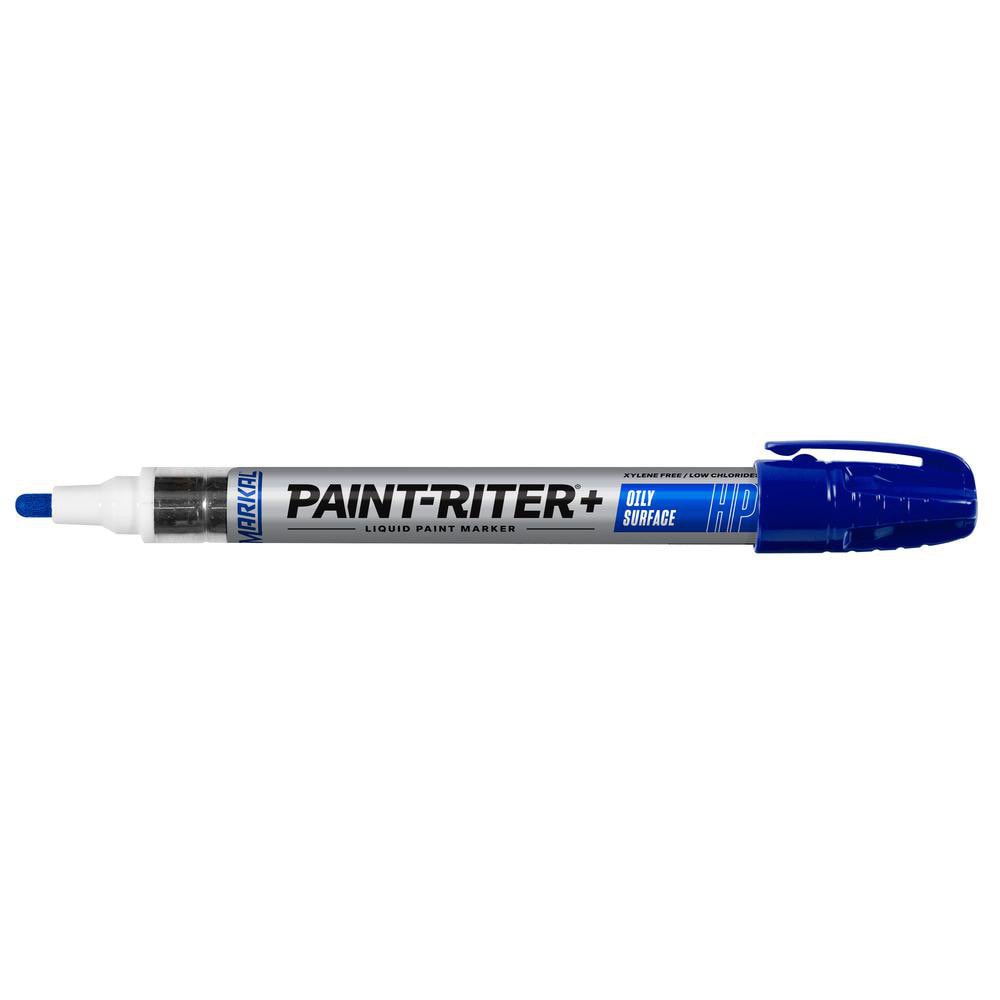Liquid paint marker for oily surface marking