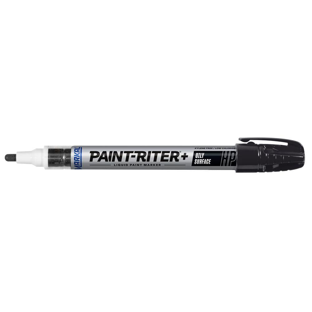 Liquid paint marker for oily surface marking