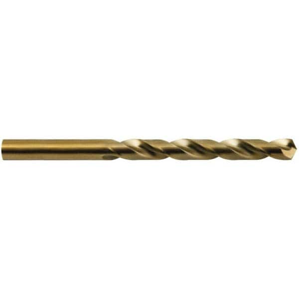 7-1/8" OAL Spiral Flute Hertel 5/8" 135° Cobalt Jobber Drill Oxide/Gold Finish