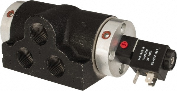 ARO/Ingersoll-Rand K216SS-120-A 3/4" Inlet x 3/4" Outlet, Solenoid Actuator, Spring Return, 2 Position, Body Ported Solenoid Air Valve Image