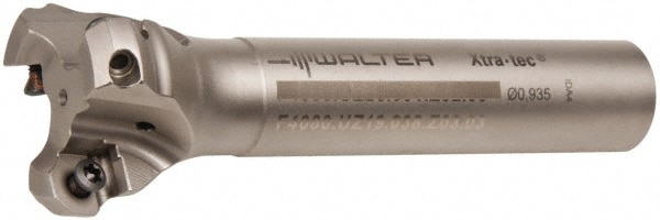 Walter 5523464 3/4" Cut Diam, 8mm Max Depth, 3/4" Shank Diam, Cylindrical Shank, 8" OAL, Indexable Square-Shoulder End Mill Image